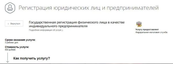 регистрация ип через госуслуги 2017