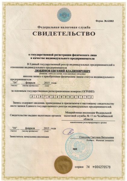 выдают ли сейчас свидетельство о регистрации ип
